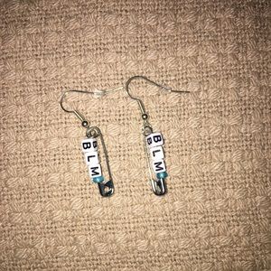 handmade black lives matter alphabet earrings